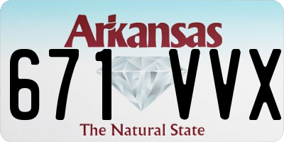 AR license plate 671VVX