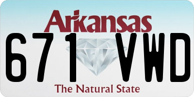 AR license plate 671VWD