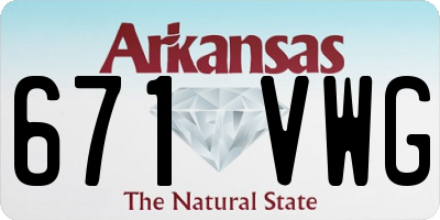 AR license plate 671VWG
