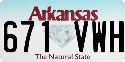 AR license plate 671VWH