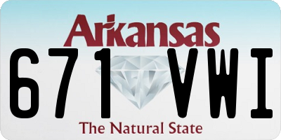 AR license plate 671VWI