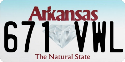 AR license plate 671VWL