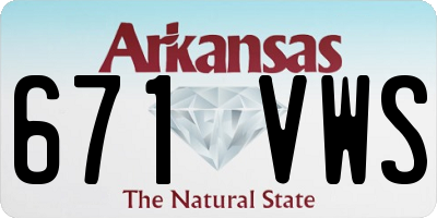 AR license plate 671VWS