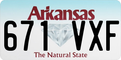 AR license plate 671VXF