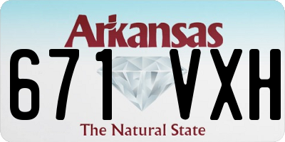 AR license plate 671VXH