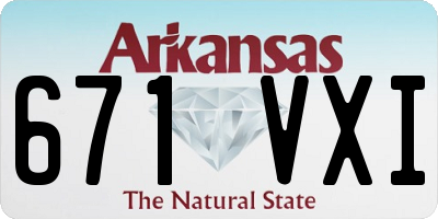 AR license plate 671VXI