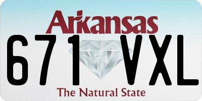 AR license plate 671VXL