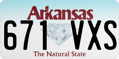AR license plate 671VXS