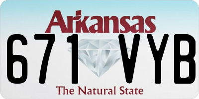 AR license plate 671VYB