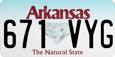 AR license plate 671VYG