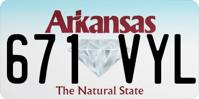 AR license plate 671VYL