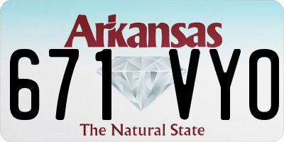 AR license plate 671VYO