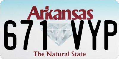 AR license plate 671VYP