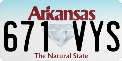 AR license plate 671VYS