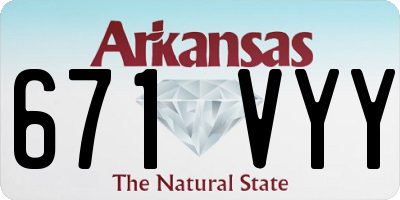 AR license plate 671VYY