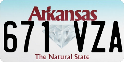 AR license plate 671VZA