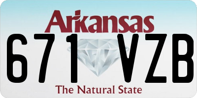 AR license plate 671VZB
