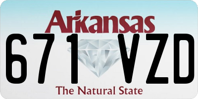 AR license plate 671VZD
