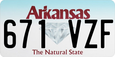 AR license plate 671VZF
