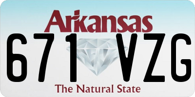 AR license plate 671VZG