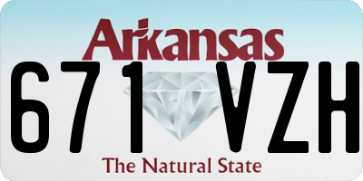 AR license plate 671VZH