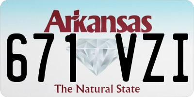 AR license plate 671VZI