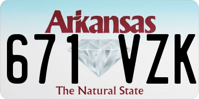 AR license plate 671VZK
