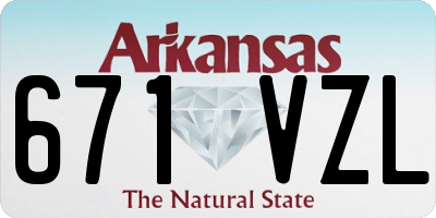 AR license plate 671VZL