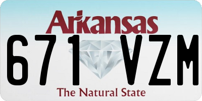 AR license plate 671VZM