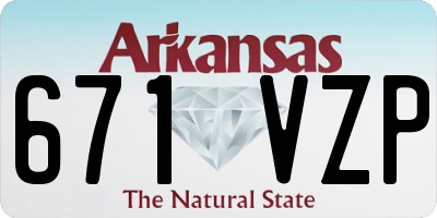 AR license plate 671VZP