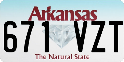 AR license plate 671VZT