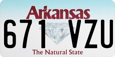 AR license plate 671VZU