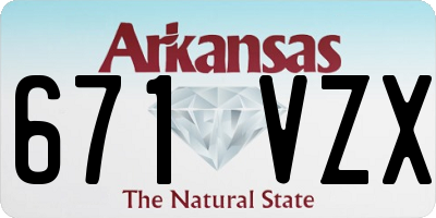 AR license plate 671VZX