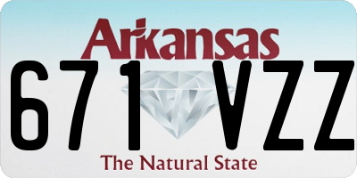 AR license plate 671VZZ