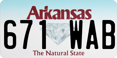 AR license plate 671WAB