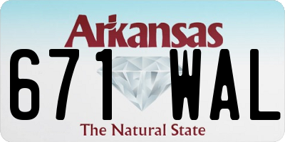 AR license plate 671WAL