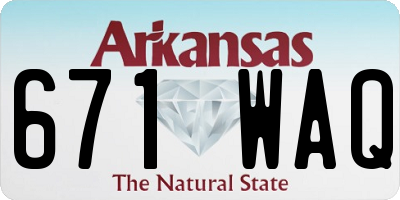 AR license plate 671WAQ