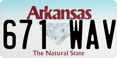 AR license plate 671WAV