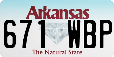 AR license plate 671WBP