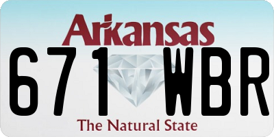 AR license plate 671WBR