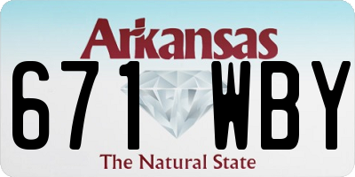 AR license plate 671WBY