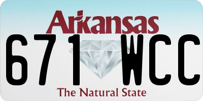 AR license plate 671WCC
