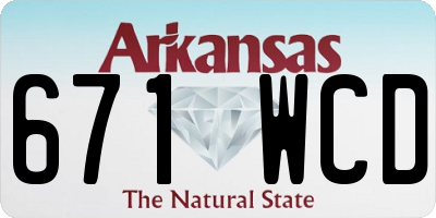 AR license plate 671WCD