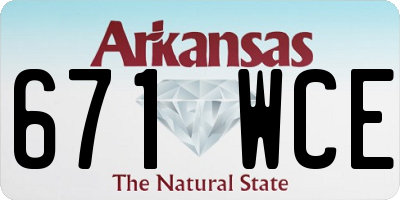 AR license plate 671WCE