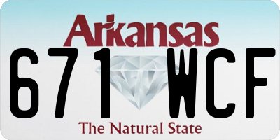 AR license plate 671WCF