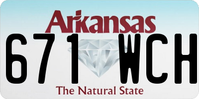 AR license plate 671WCH