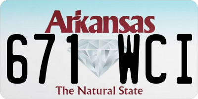 AR license plate 671WCI