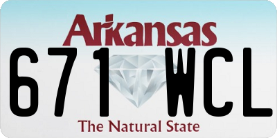 AR license plate 671WCL