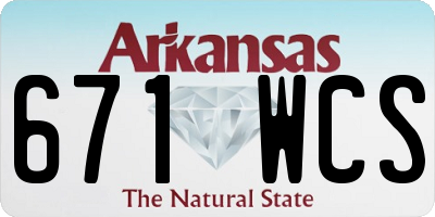 AR license plate 671WCS