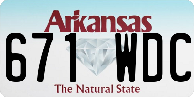 AR license plate 671WDC